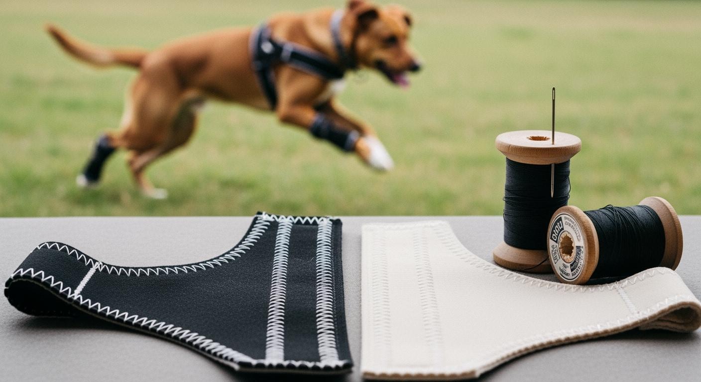 Zigzag vs. Straight Stitching in Dog Braces: Mastering Seam Elasticity for Active Canine Gear