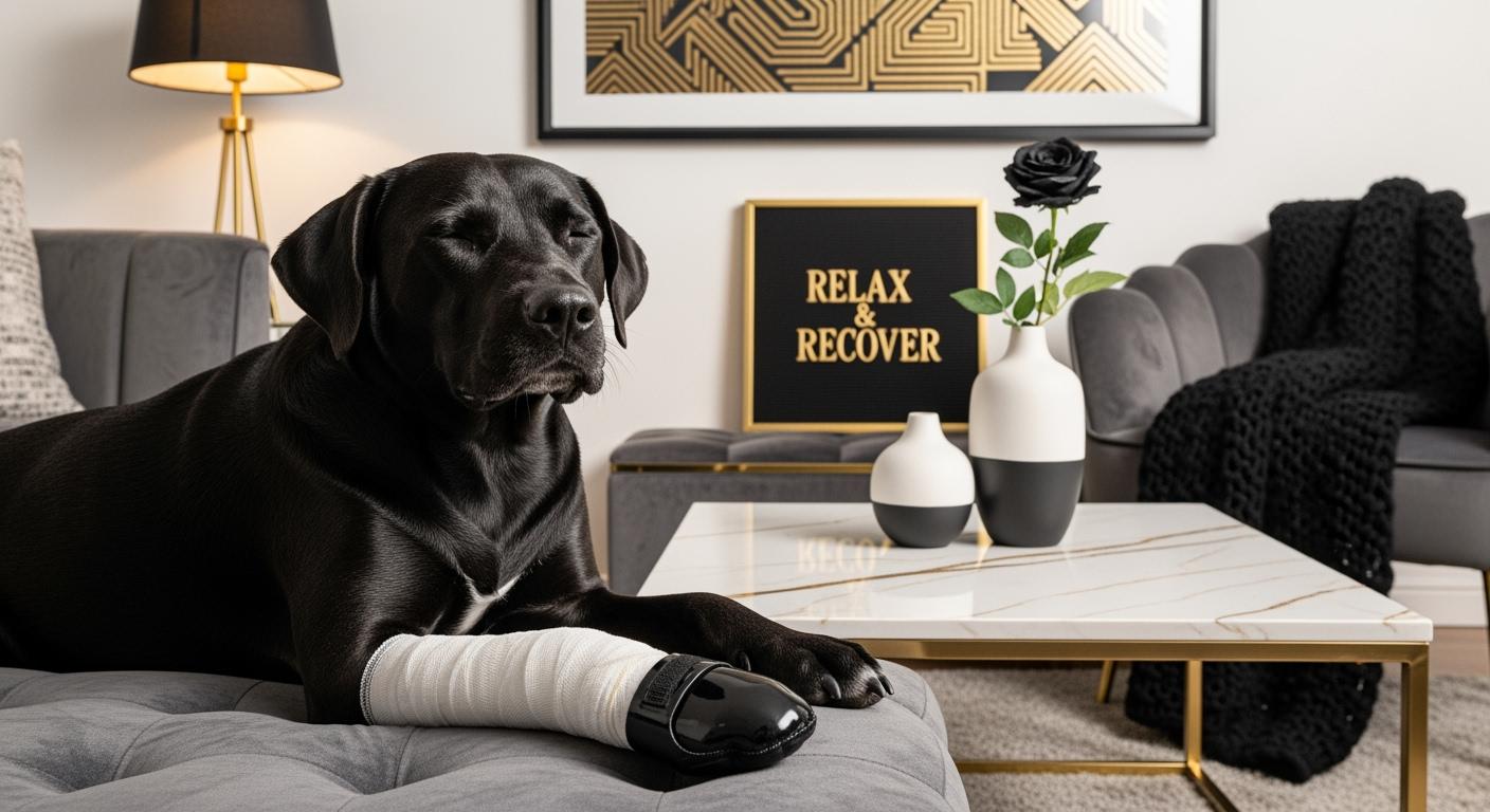 Dog paw cover to stop licking and protect a paw bandage safely for better healing at home