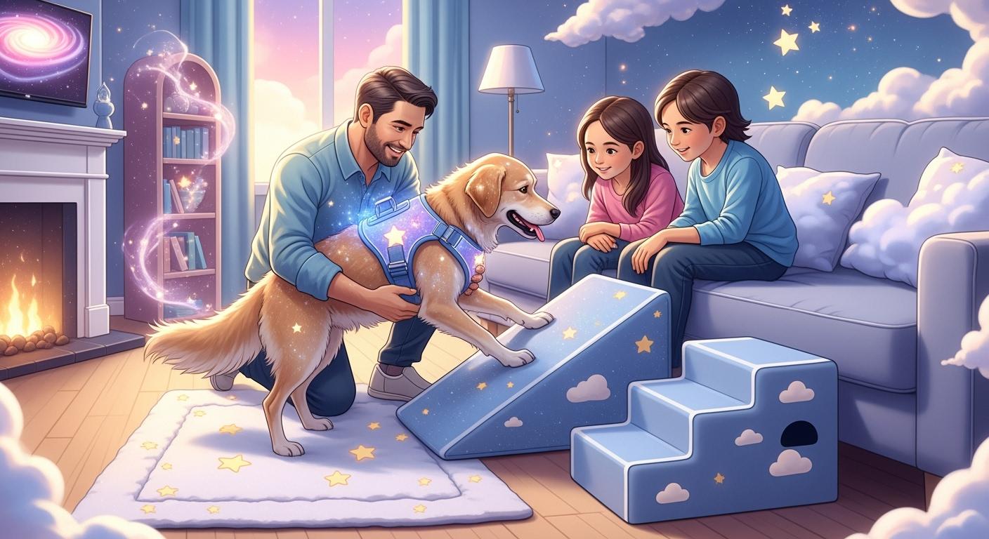 Dog arthritis mobility support for families: choosing ramps, harnesses, and aids safely