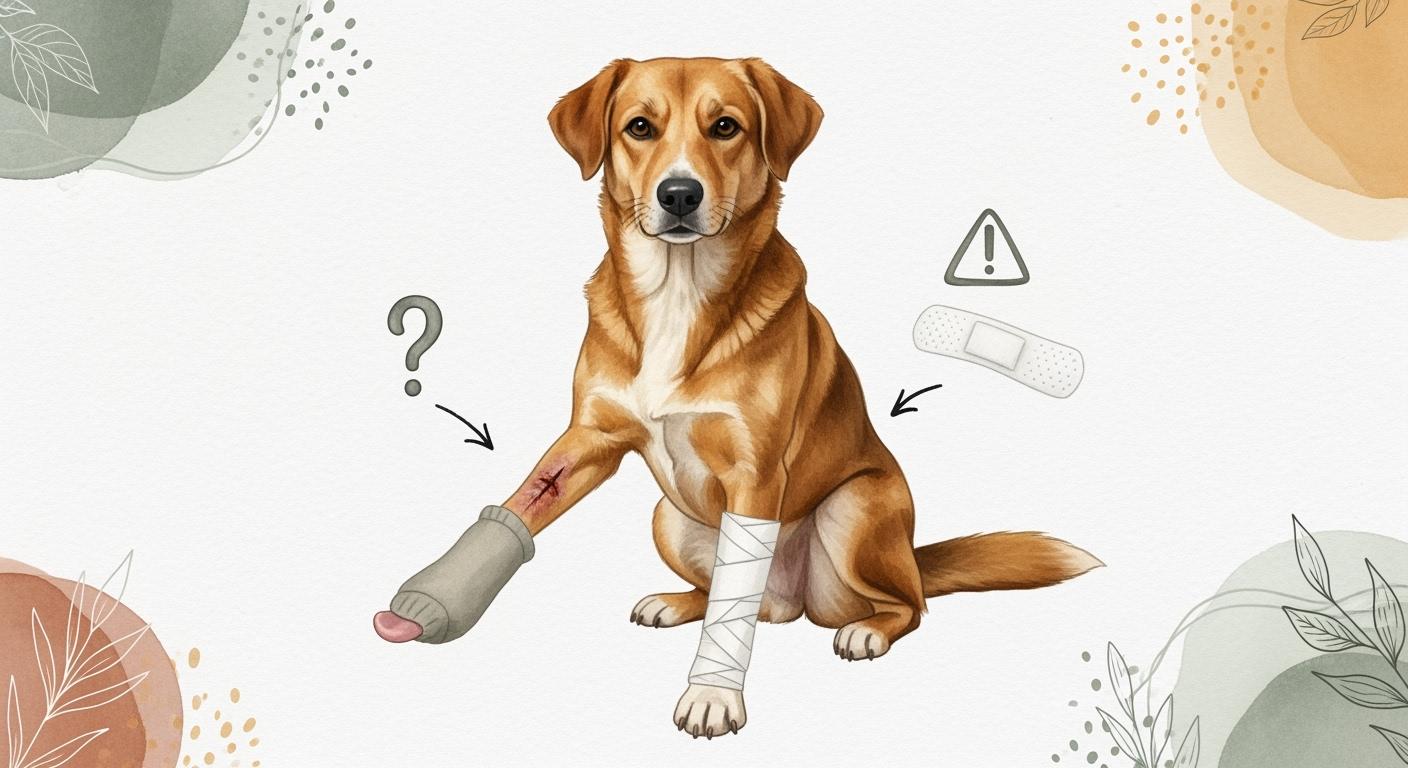 Dog lick sleeve vs bandage for limb wounds how to decide and what can go wrong