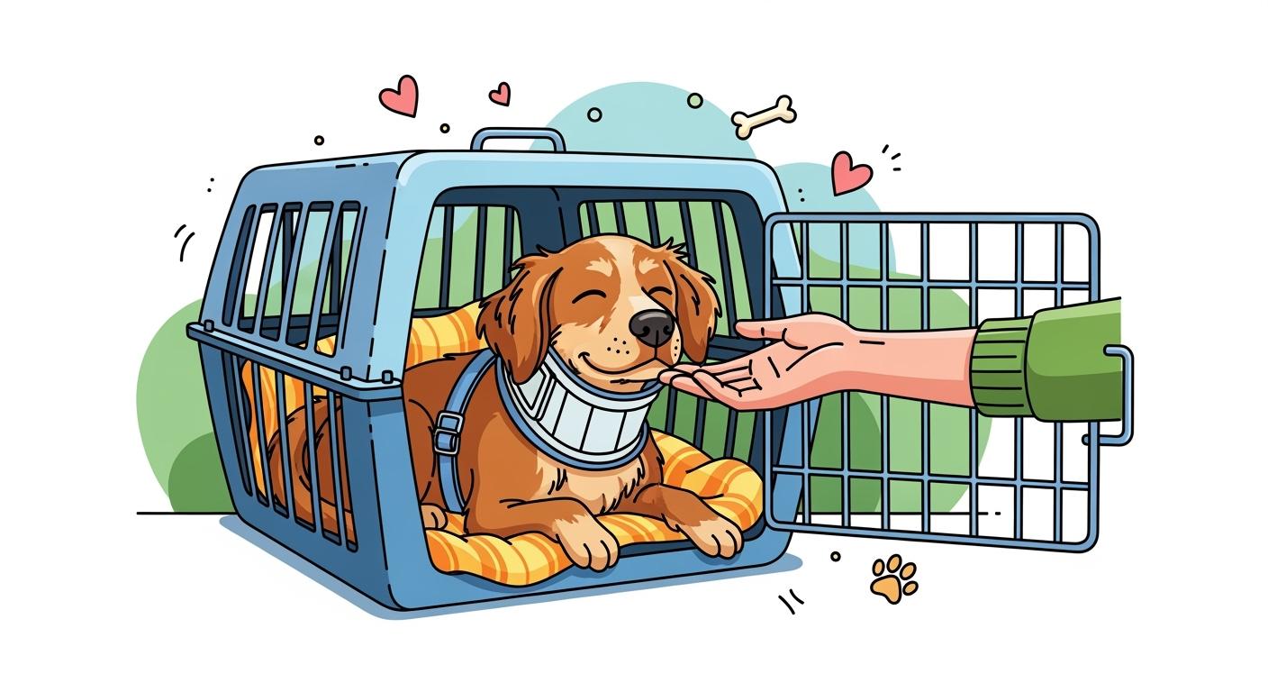 Dog neck brace for cervical support in cervical IVDD recovery with crate-rest habits and low-risk handling tips