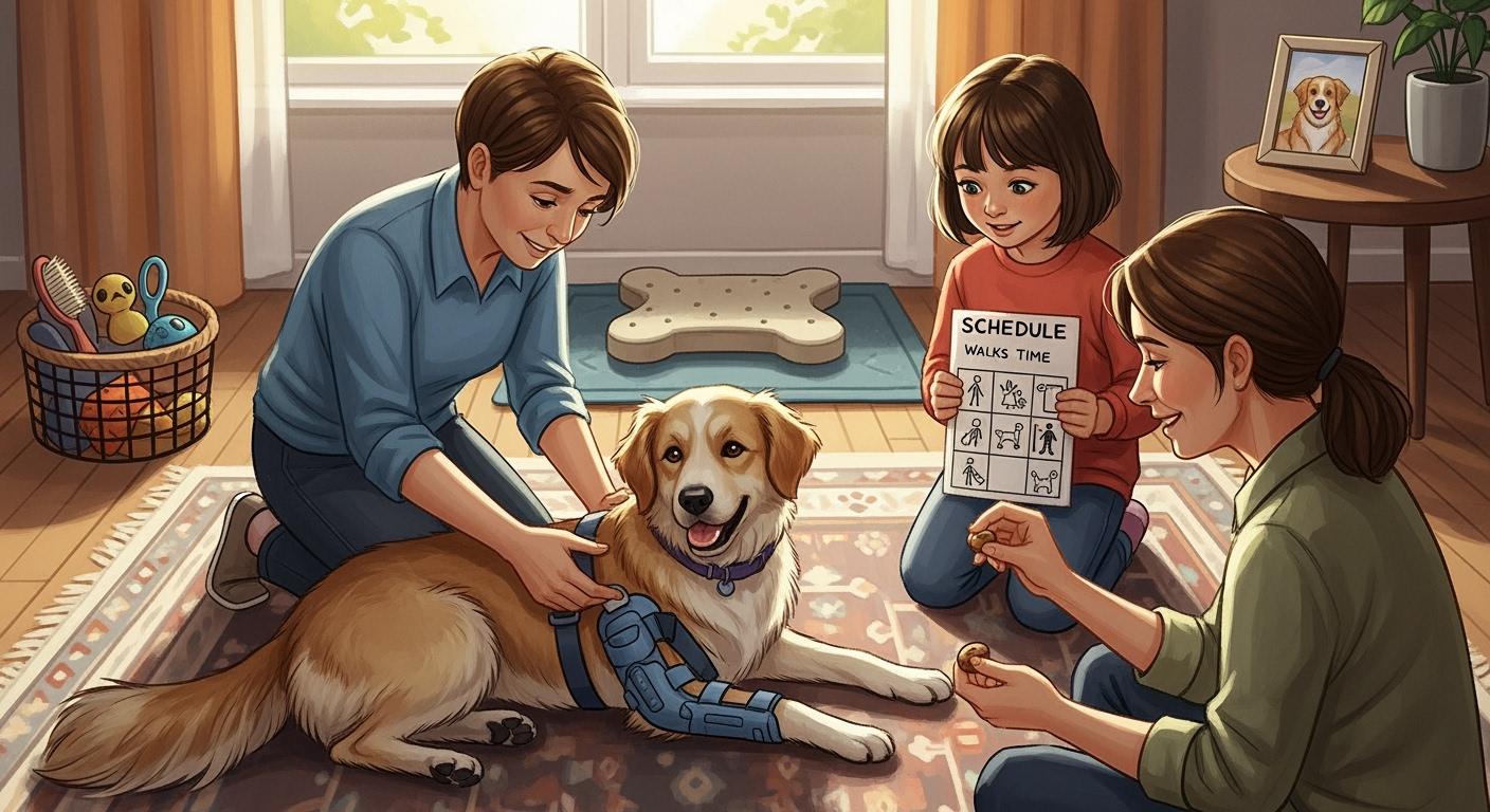 Dog recovery brace selection made easy for families: fit, wear schedule, and safe rehab tips