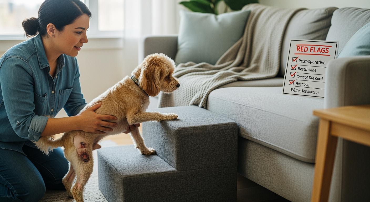 Dog stairs after surgery: how to spot red flags and keep your pet safe