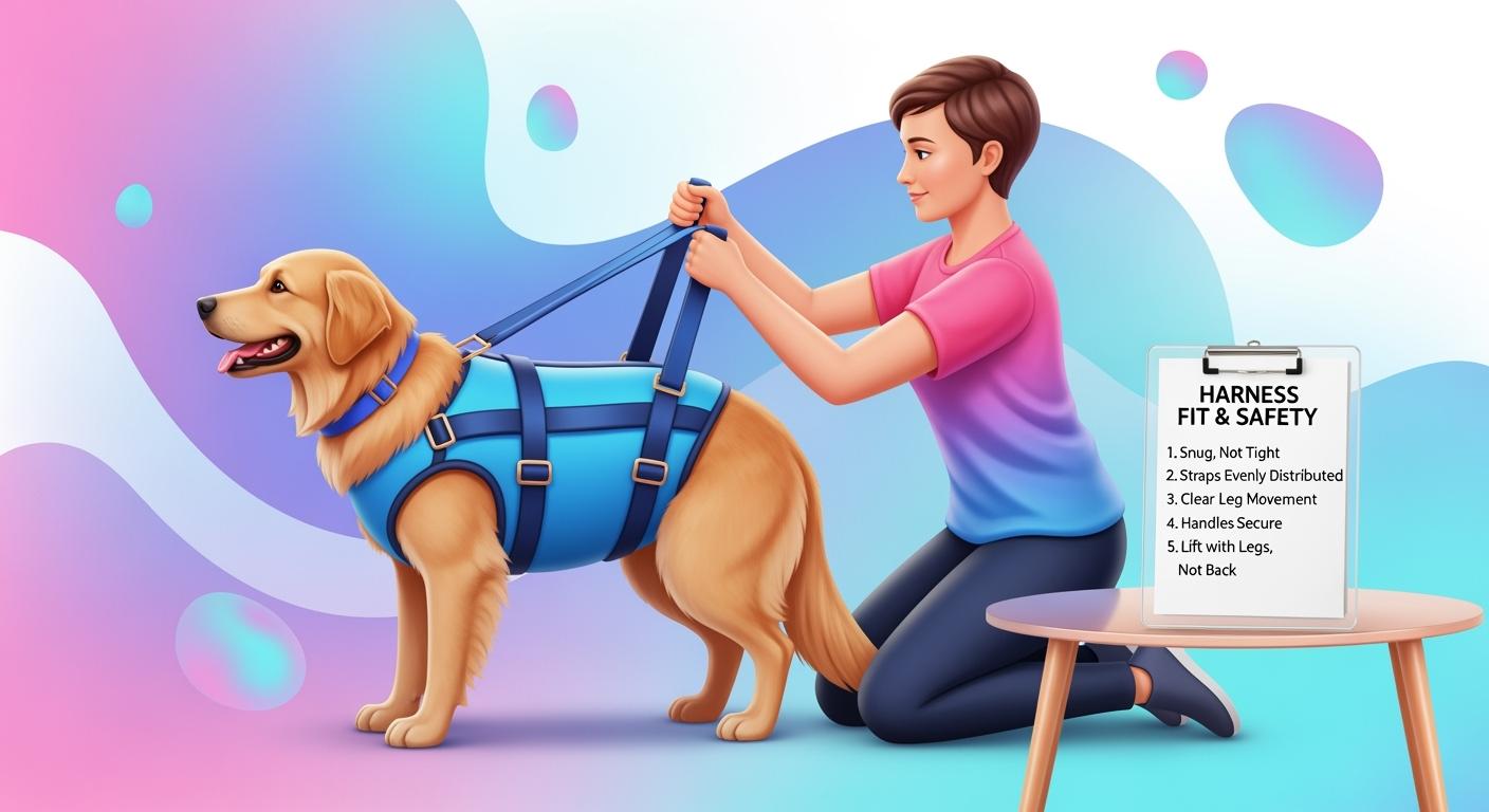 Lift a Large Dog Safely Without Twisting: Harness, Sling, and Fit Checklist