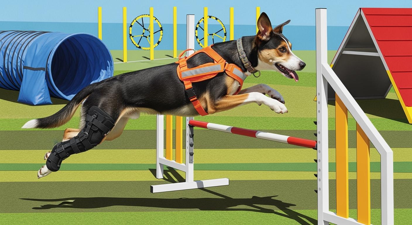 Canine Agility Sports Injury Prevention: How Braces and Support Harnesses Protect Active Dogs