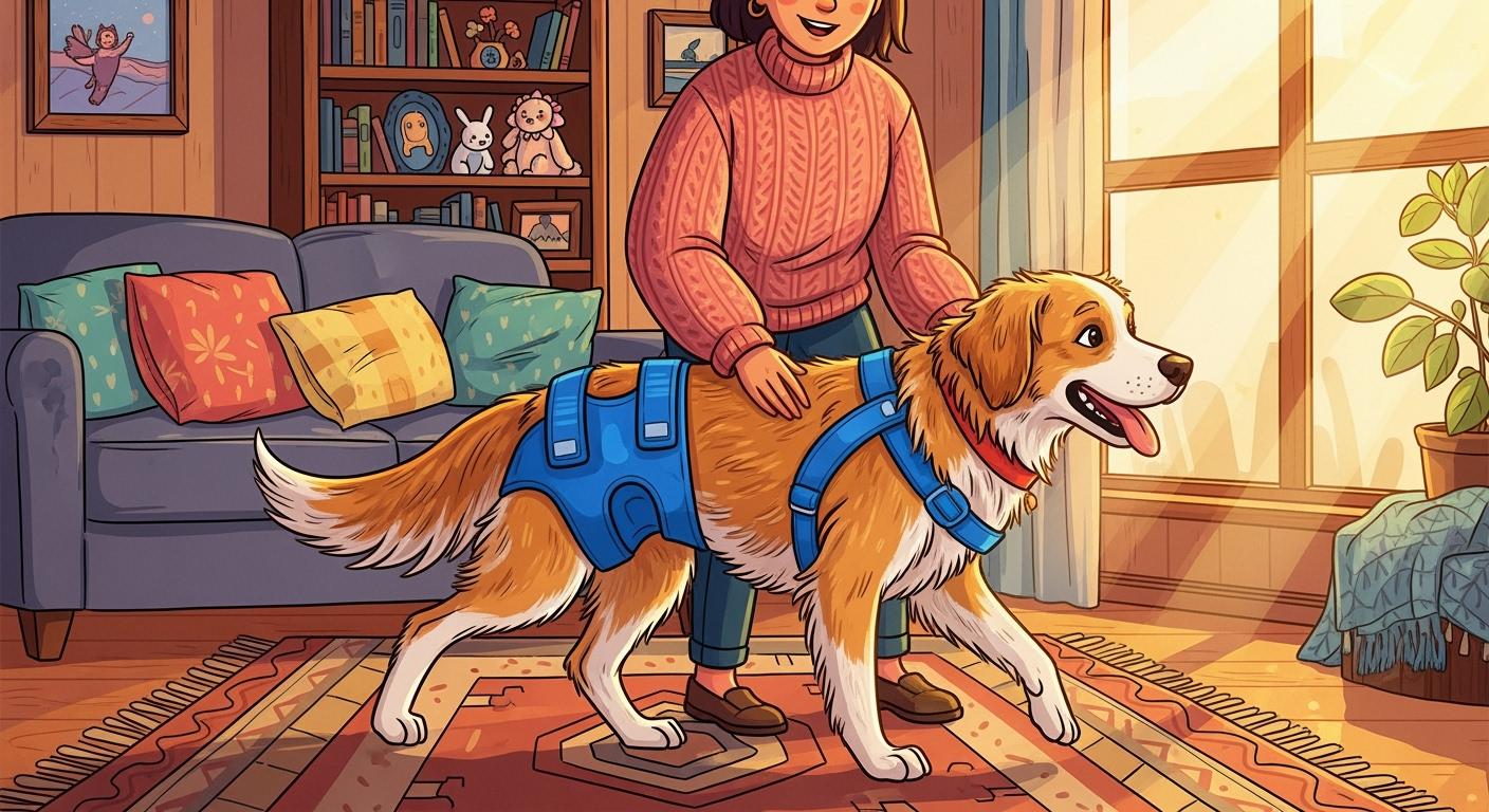 Dog hip dysplasia support brace: realistic expectations for pain relief and improved mobility at home