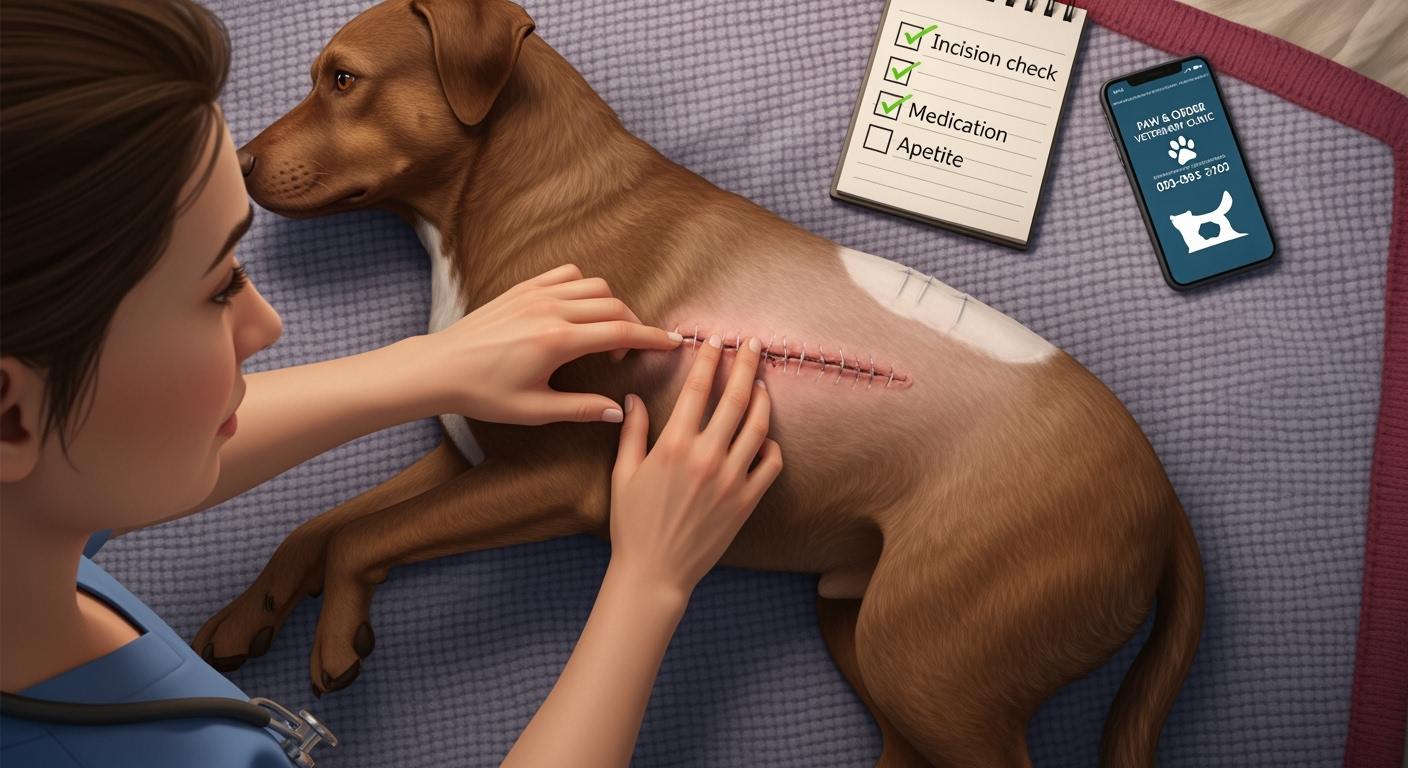 Dog incision infection signs: daily check routine and when to call your vet