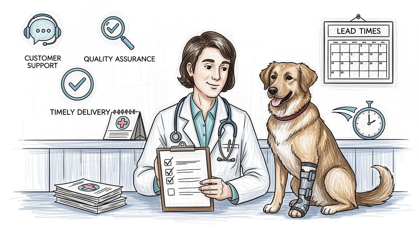 Dog Brace Supplier Checklist for Clinics: Quality Standards, Lead Times, and Support That Matter
