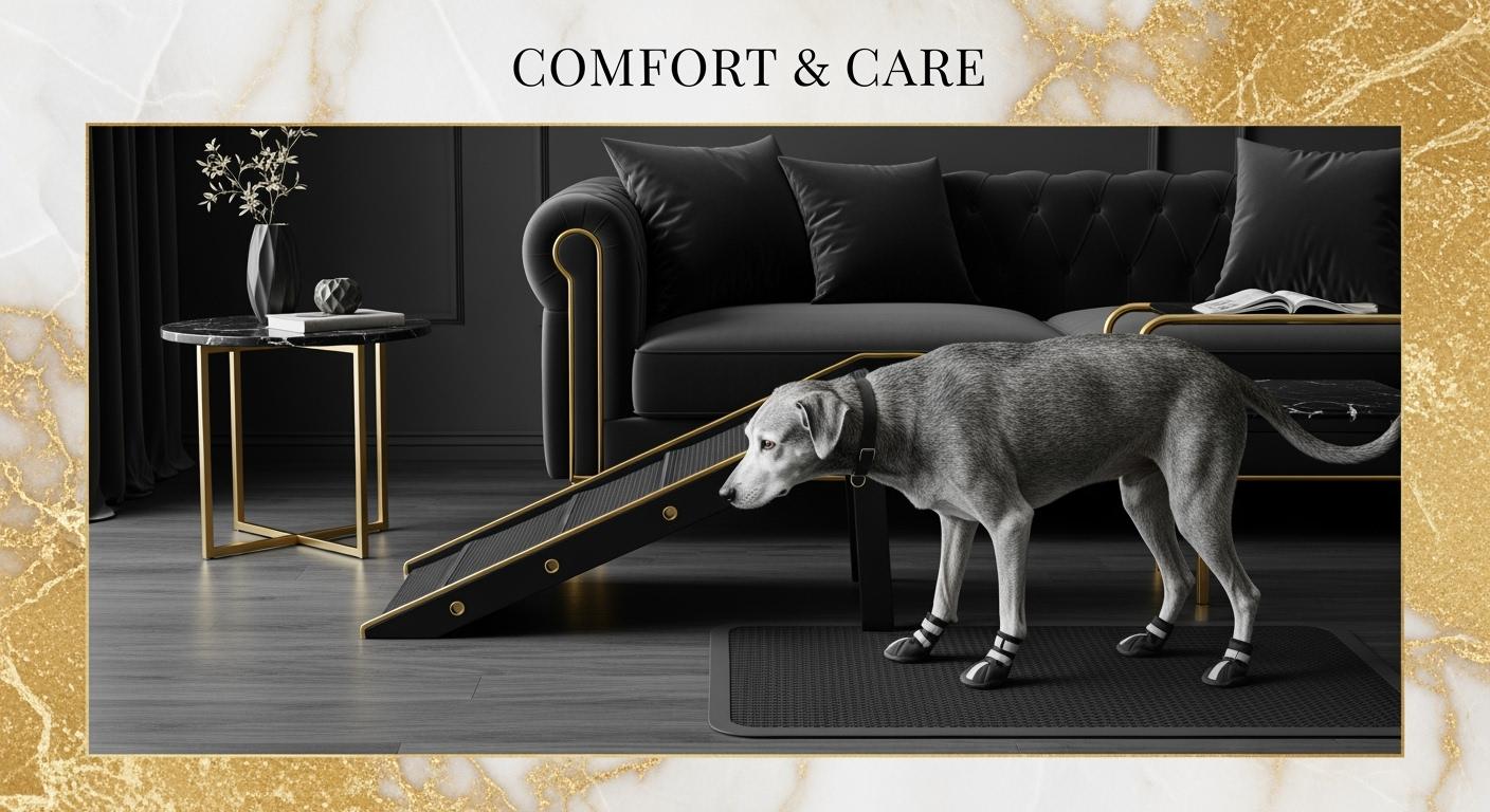 Dog arthritis mobility at home step-by-step guide to traction, ramps, and protective booties