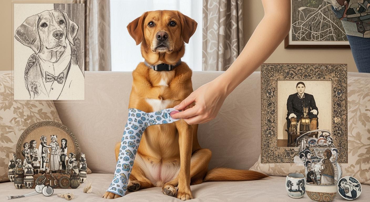 Dog anti-lick sleeve: step-by-step instructions for safe use at home