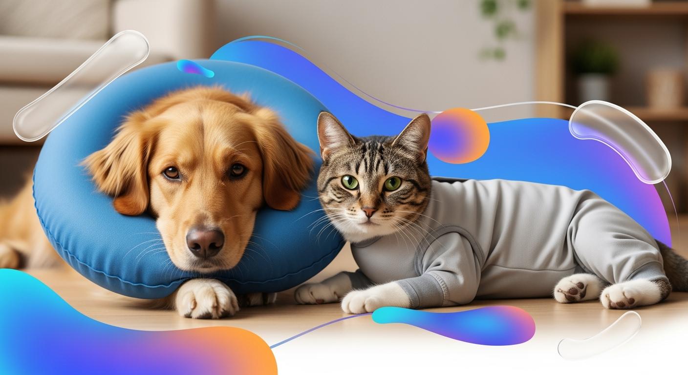 Inflatable collar vs recovery suit for wound protection: when a suit is enough and when to use a collar