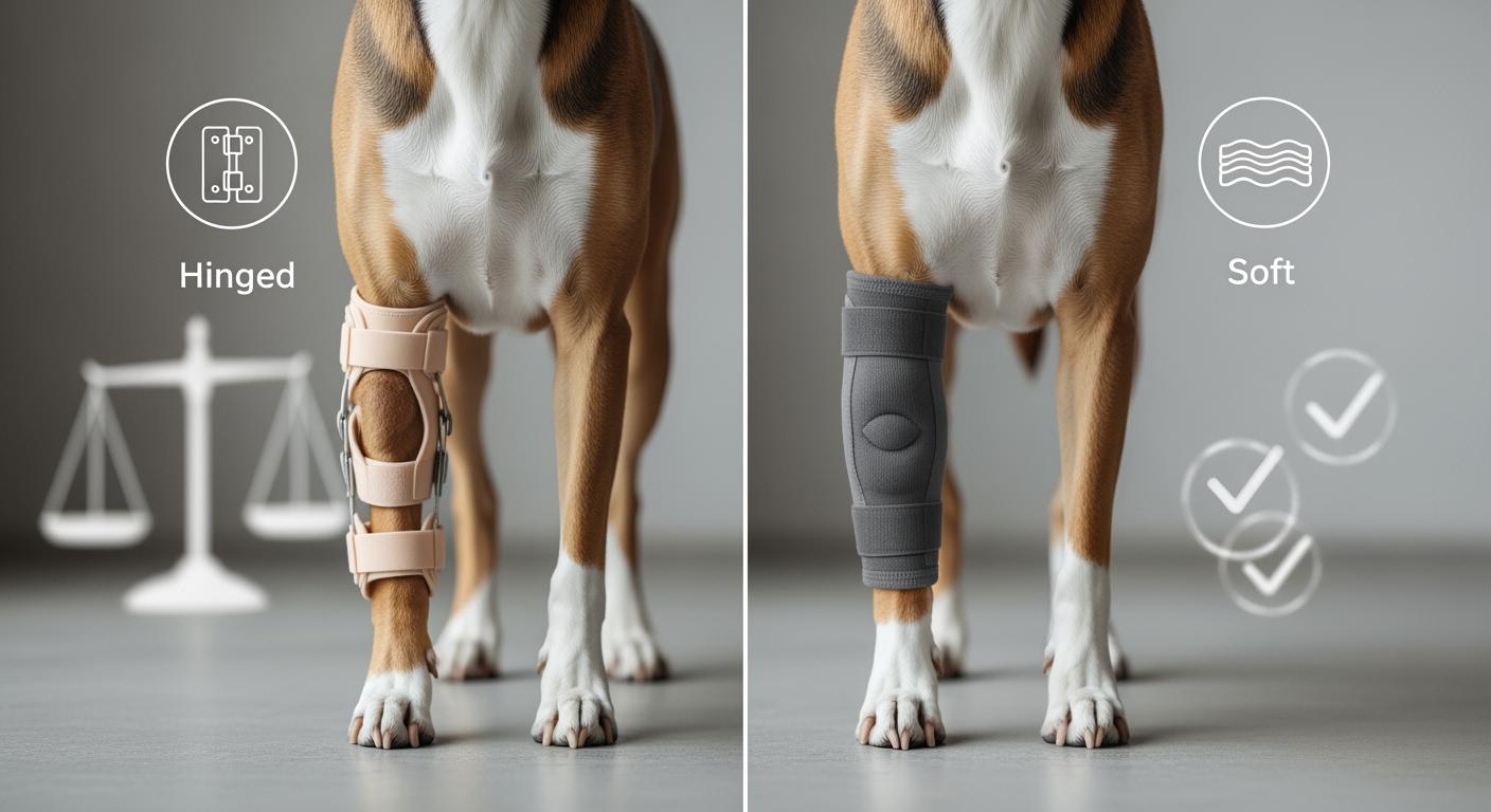 Hinged vs Soft Dog Knee Brace for ACL Support: How to Choose the Right Fit and Stability Level