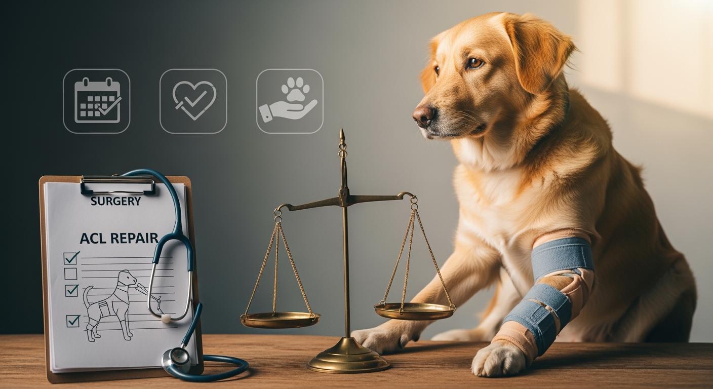 Dog ACL Brace vs Surgery for Partial Tear: How to Compare Support Goals, Recovery Demands, and Decision Factors