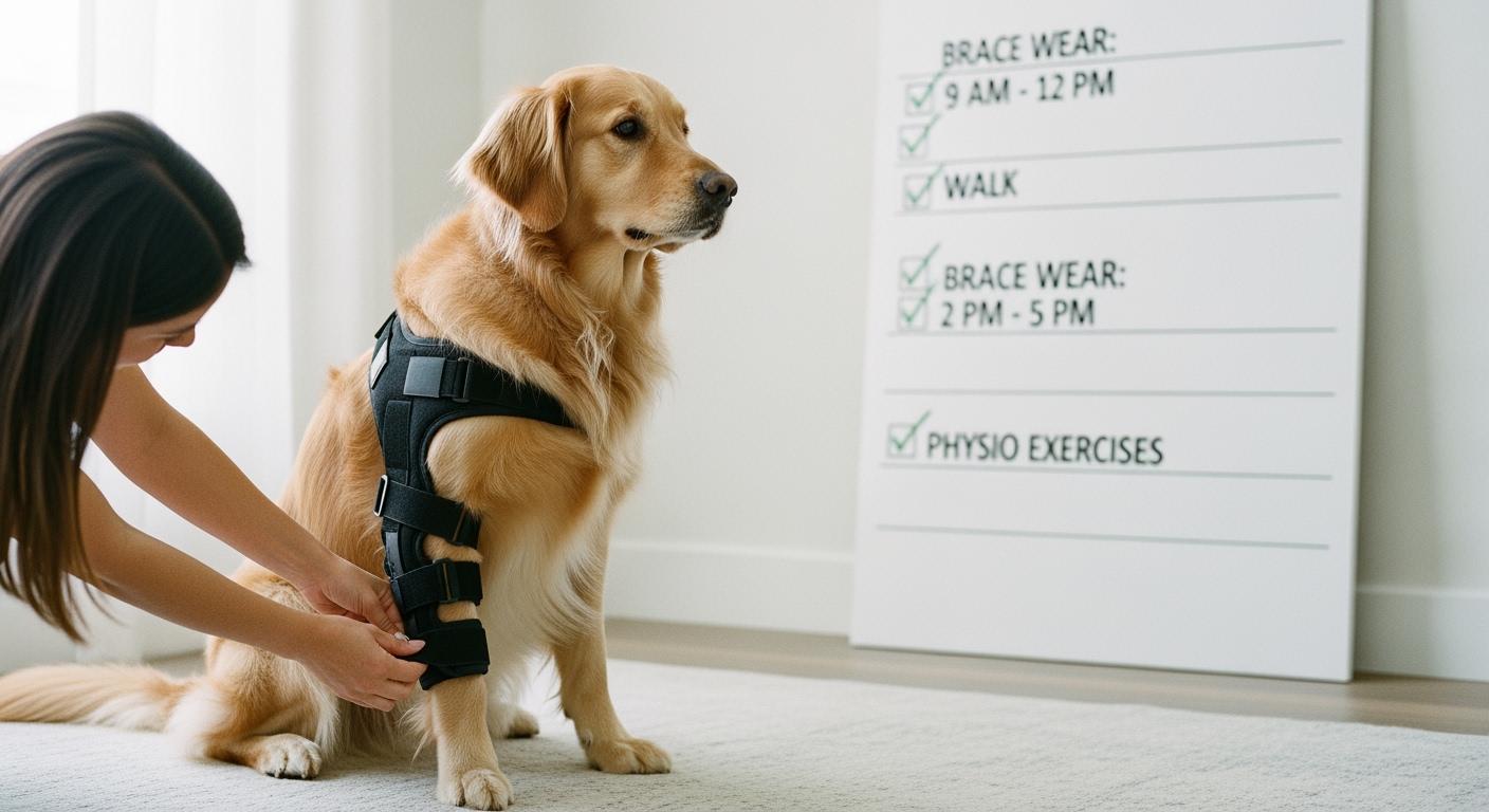 Orthopedic Dog Brace for Torn ACL Wear Schedule